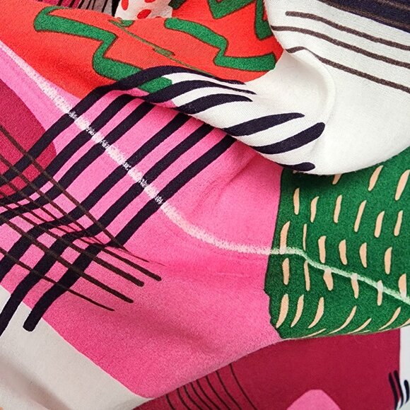 Luna Moon Boho Patchwork Peasant Blouse Women’s M Multicolor Rayon Floral - Picture 7 of 12